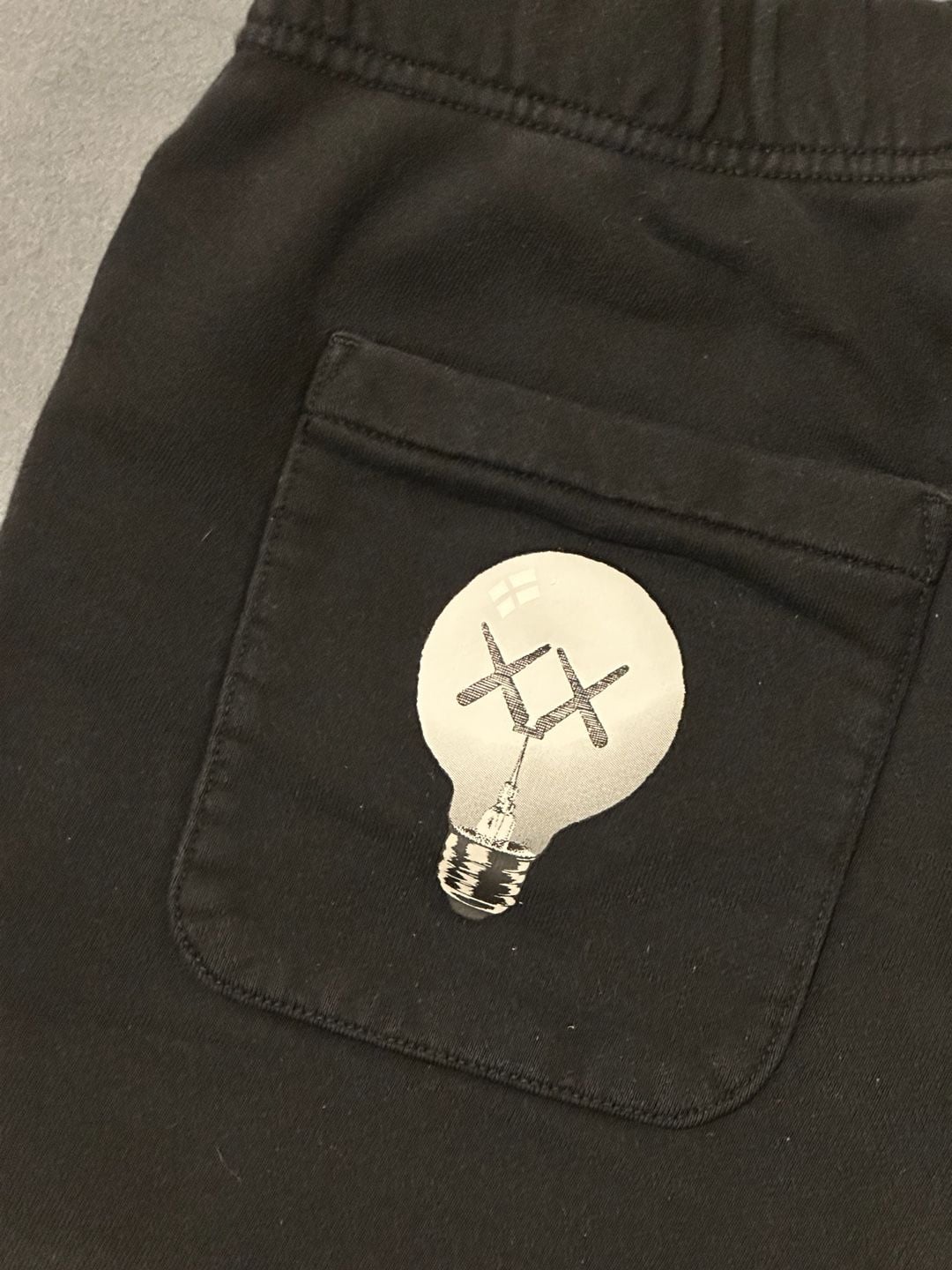 Uniqlo KAWS x Andy Warhol Sweatpants Size L Black Fleece Joggers 6