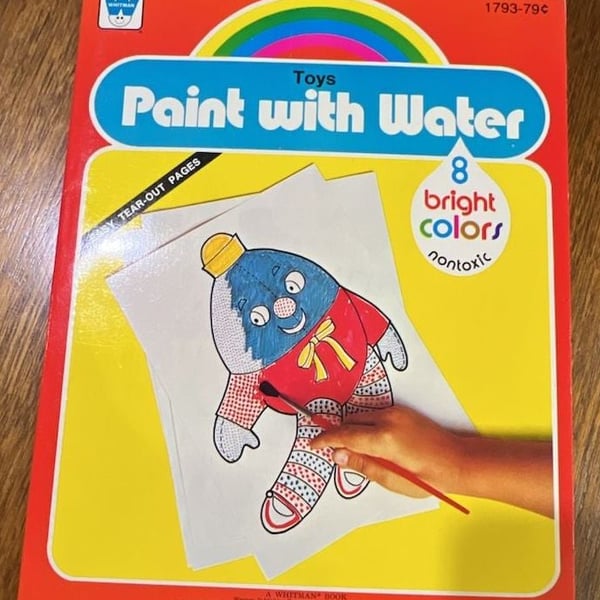 x3 Vintage Toys Paint With Water 1975 & Farm Animals Trace & Color x2 1974 - NOS