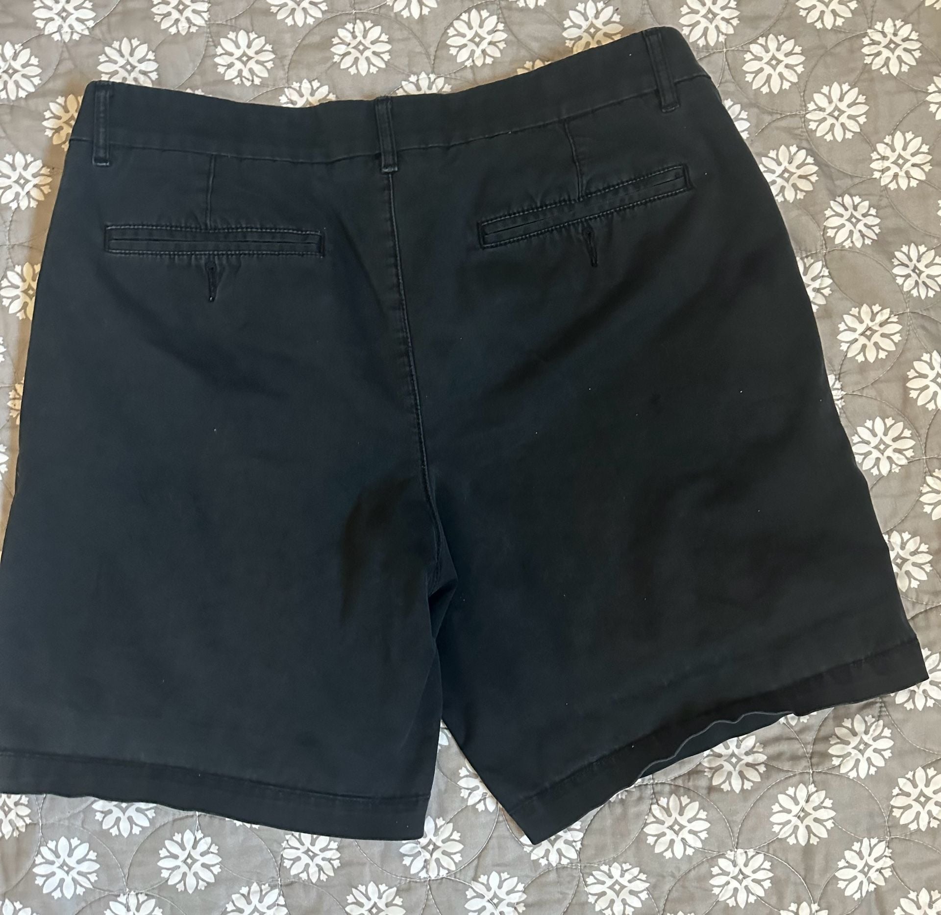 Marc Anthony Black Chino Shorts Size 36 Slim Fit Stretch Cotton Spandex 3
