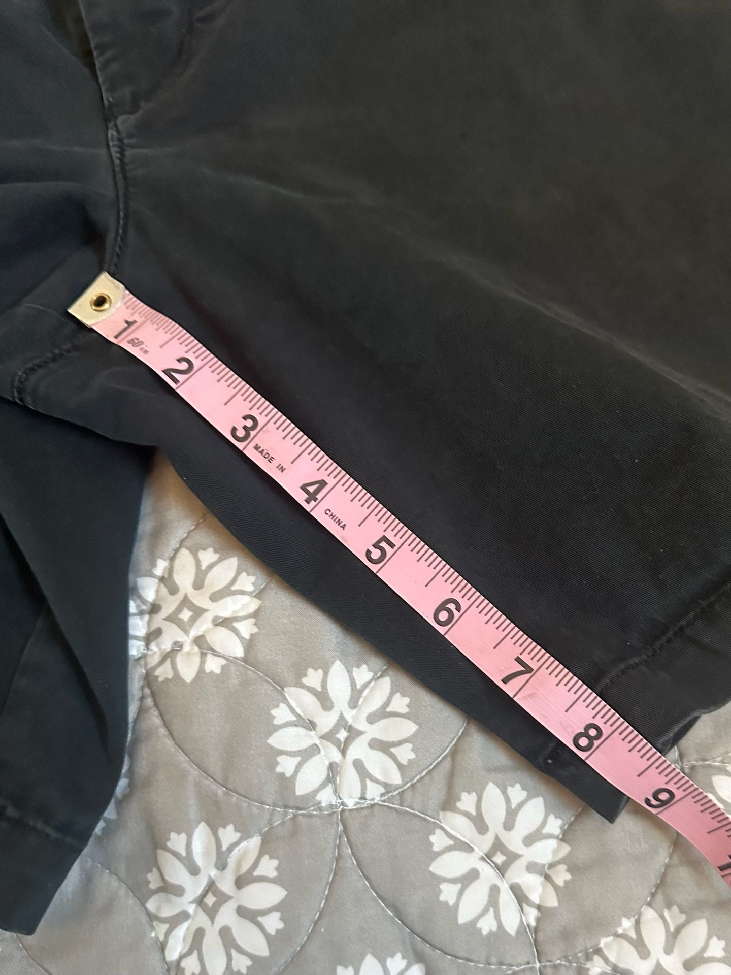 Marc Anthony Black Chino Shorts Size 36 Slim Fit Stretch Cotton Spandex 4