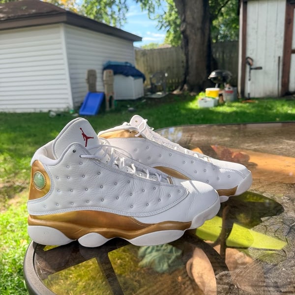Jordan 13 White Gold Metallic Sneakers DMP Pack Rare