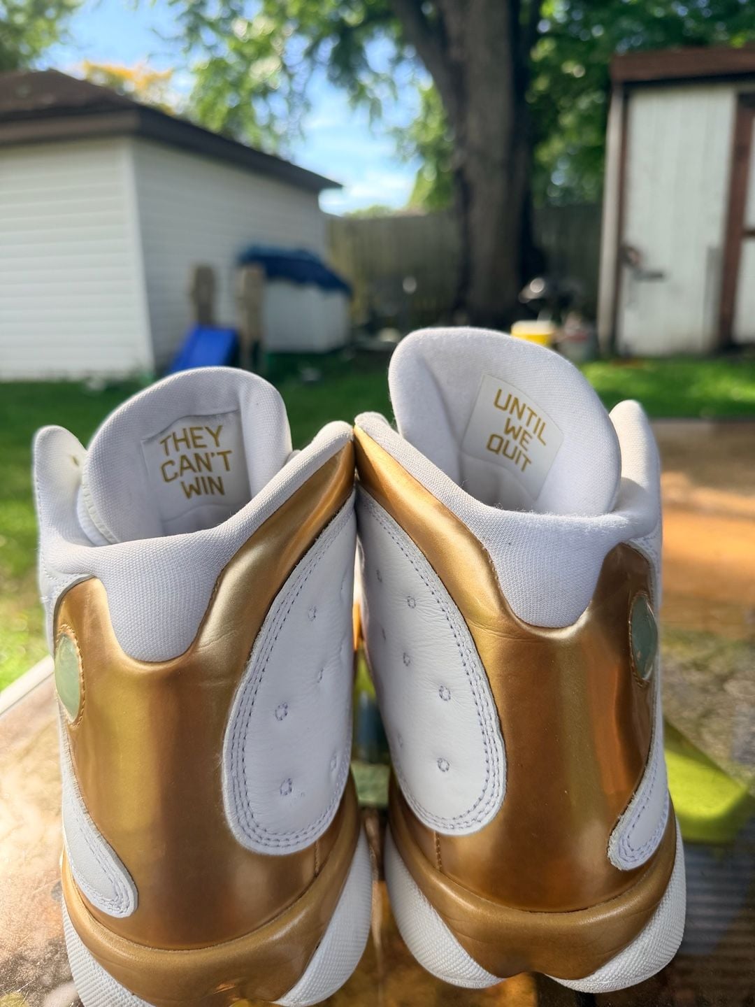 Jordan 13 White Gold Metallic Sneakers DMP Pack Rare 7