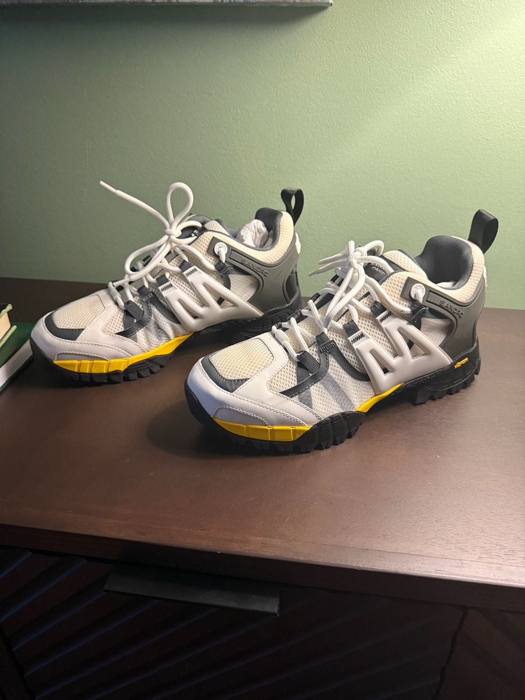 Sandro H14 Space White Yellow Hiking Sneaker Shoes 10