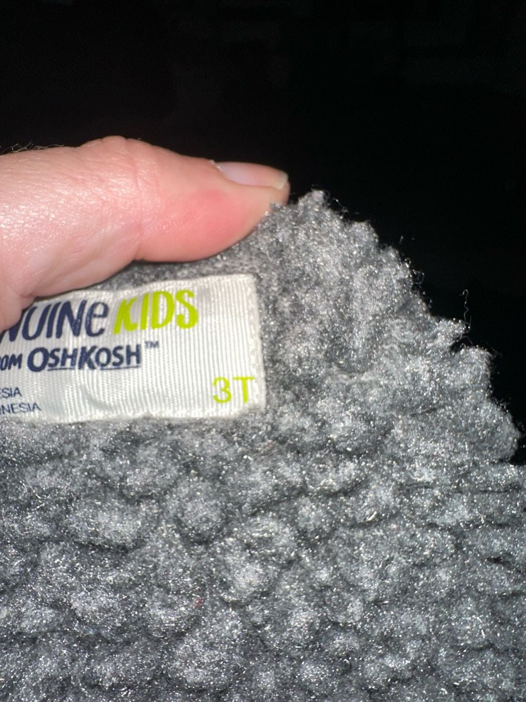 Genuine Kids from OshKosh Vest Size 3T Gray Herringbone Sherpa Lined 4