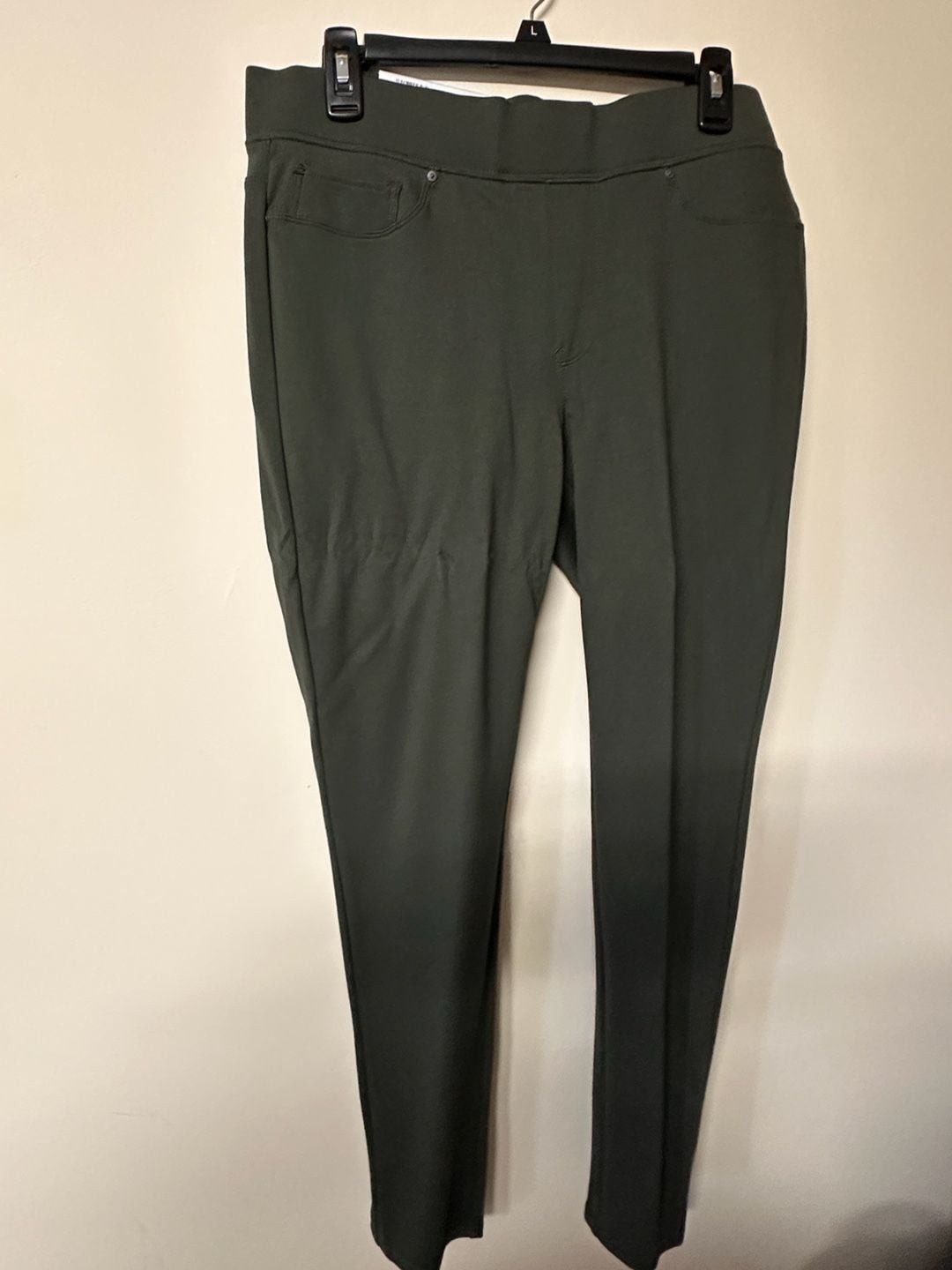 Seven7 Pull On Ponte Legging Size L Green Skinny Leg 4