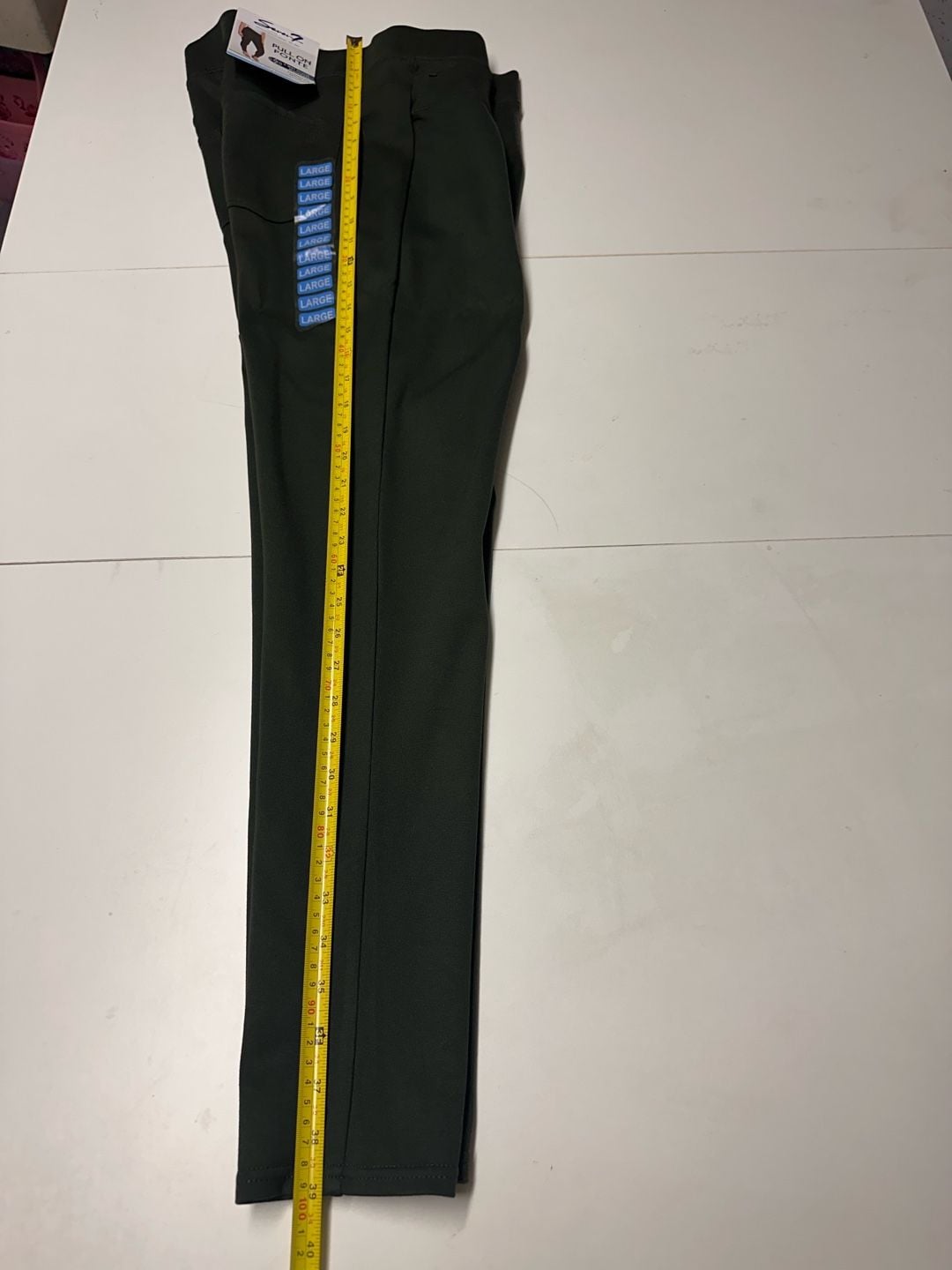 Seven7 Pull On Ponte Legging Size L Green Skinny Leg 9