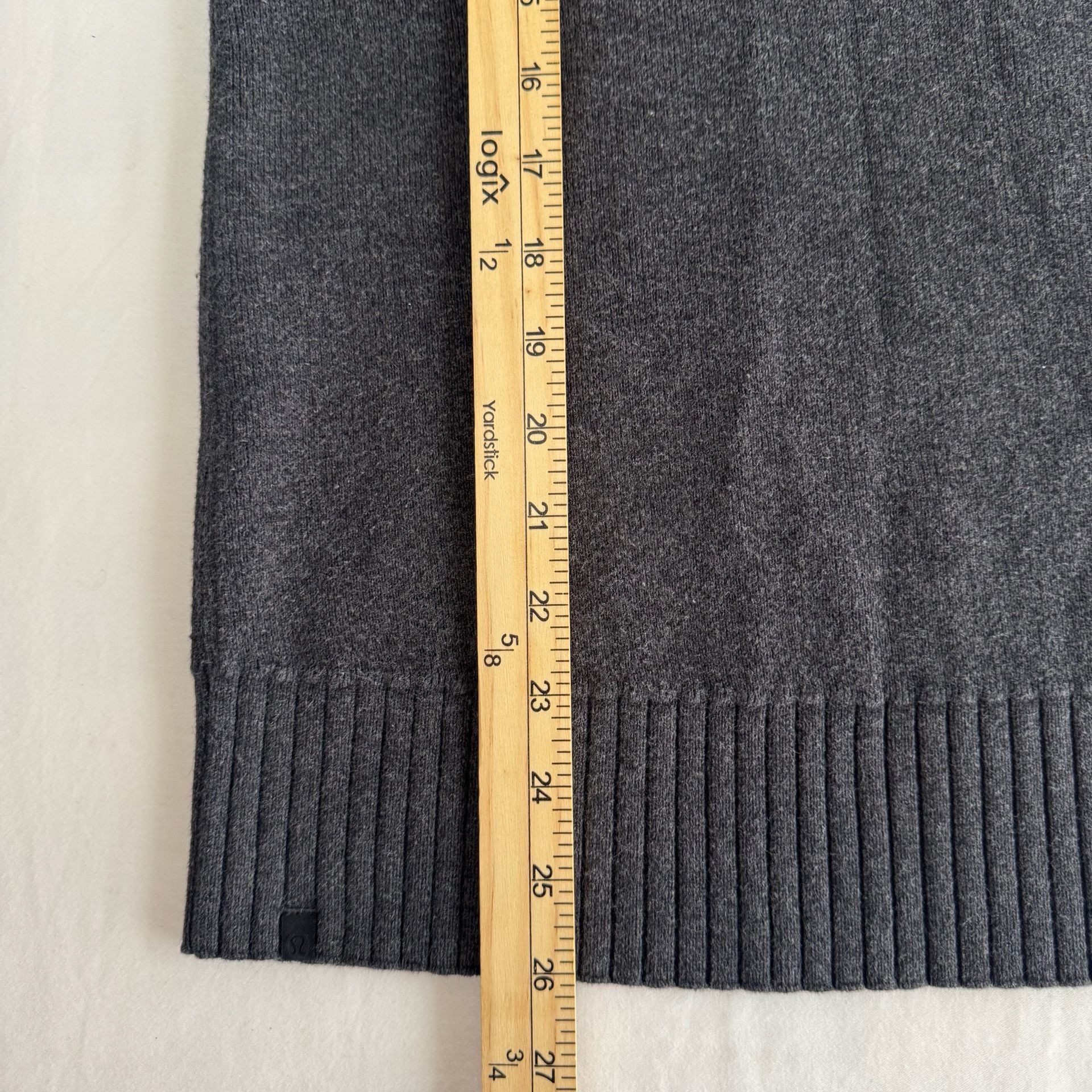 Lululemon Still Lotus Sweater Size M Gray Yak Blend 11