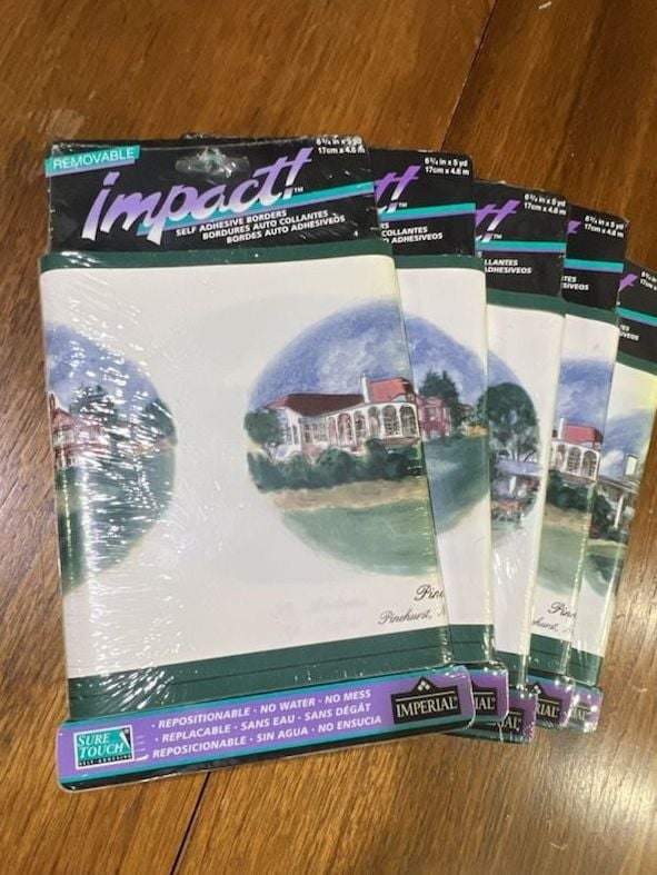 Lot of 5 Imperial Impact Self Adhesive Wallpaper Border Golf Courses 1