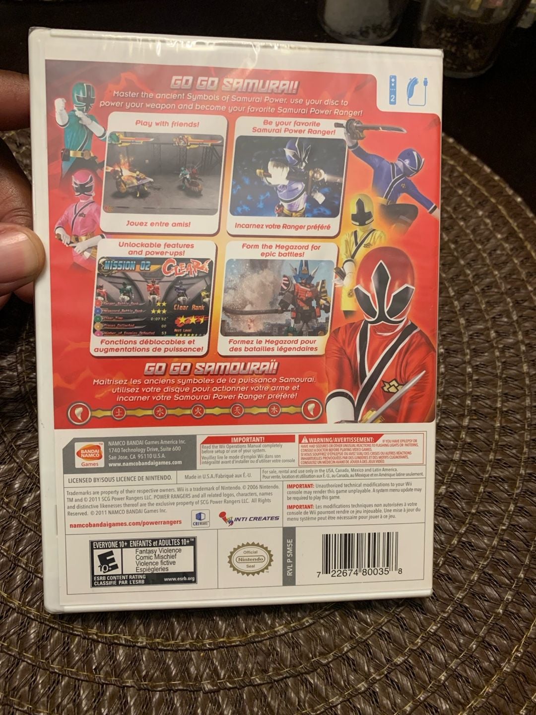 Saban's Power Rangers Samurai Nintendo Wii Game Complete Sealed 2