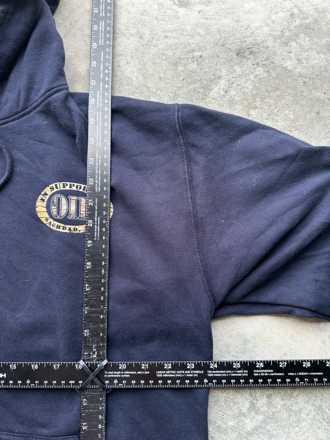 Tawoos Operation Iraqi Freedom Hoodie XL Navy Blue Graphic Sweatshirt 7