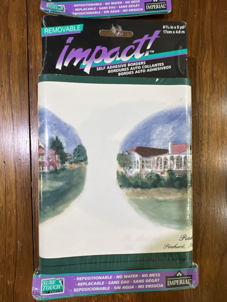 Lot of 5 Imperial Impact Self Adhesive Wallpaper Border Golf Courses 5