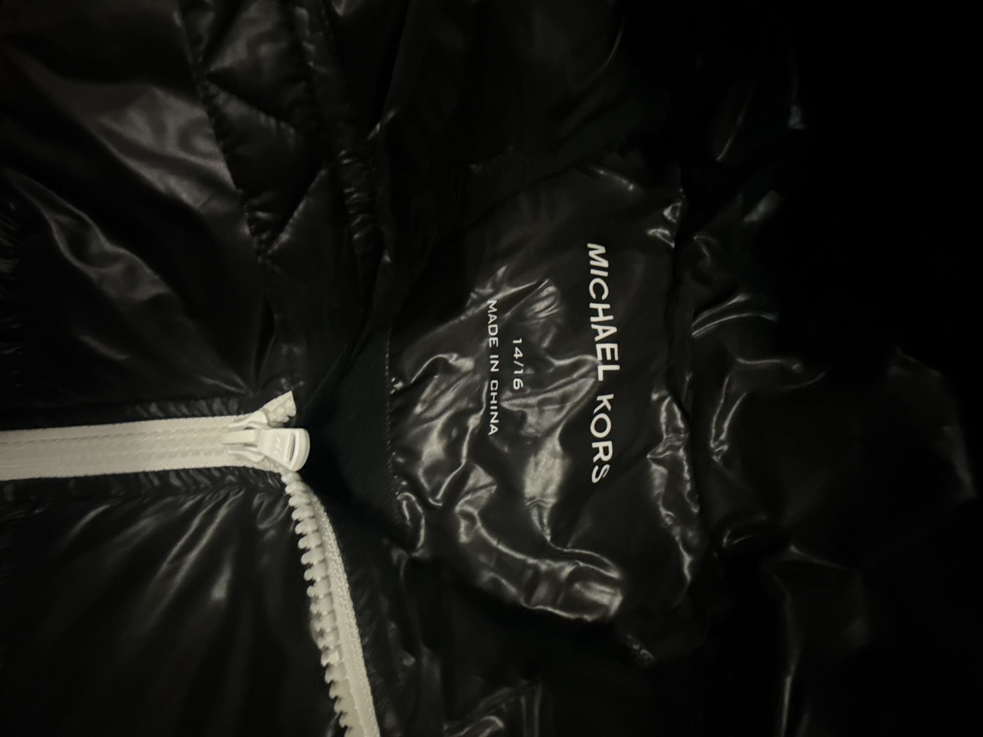 Michael Kors Kids Black Puffer Jacket Size 14/16 3