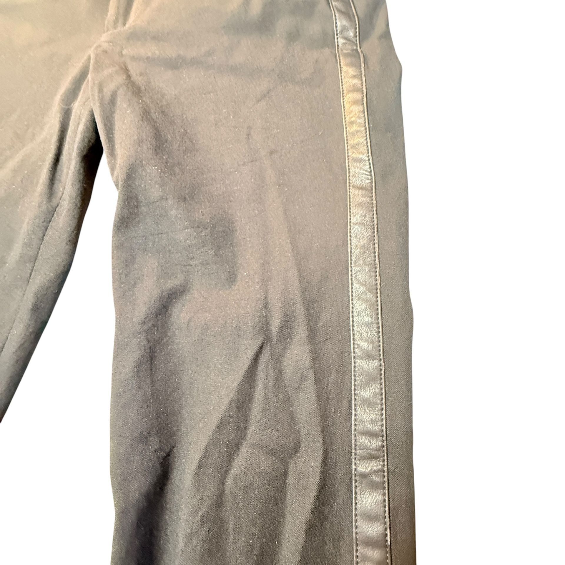 Banana Republic Sloan Pants Size 8 Black Tuxedo Stripe 12
