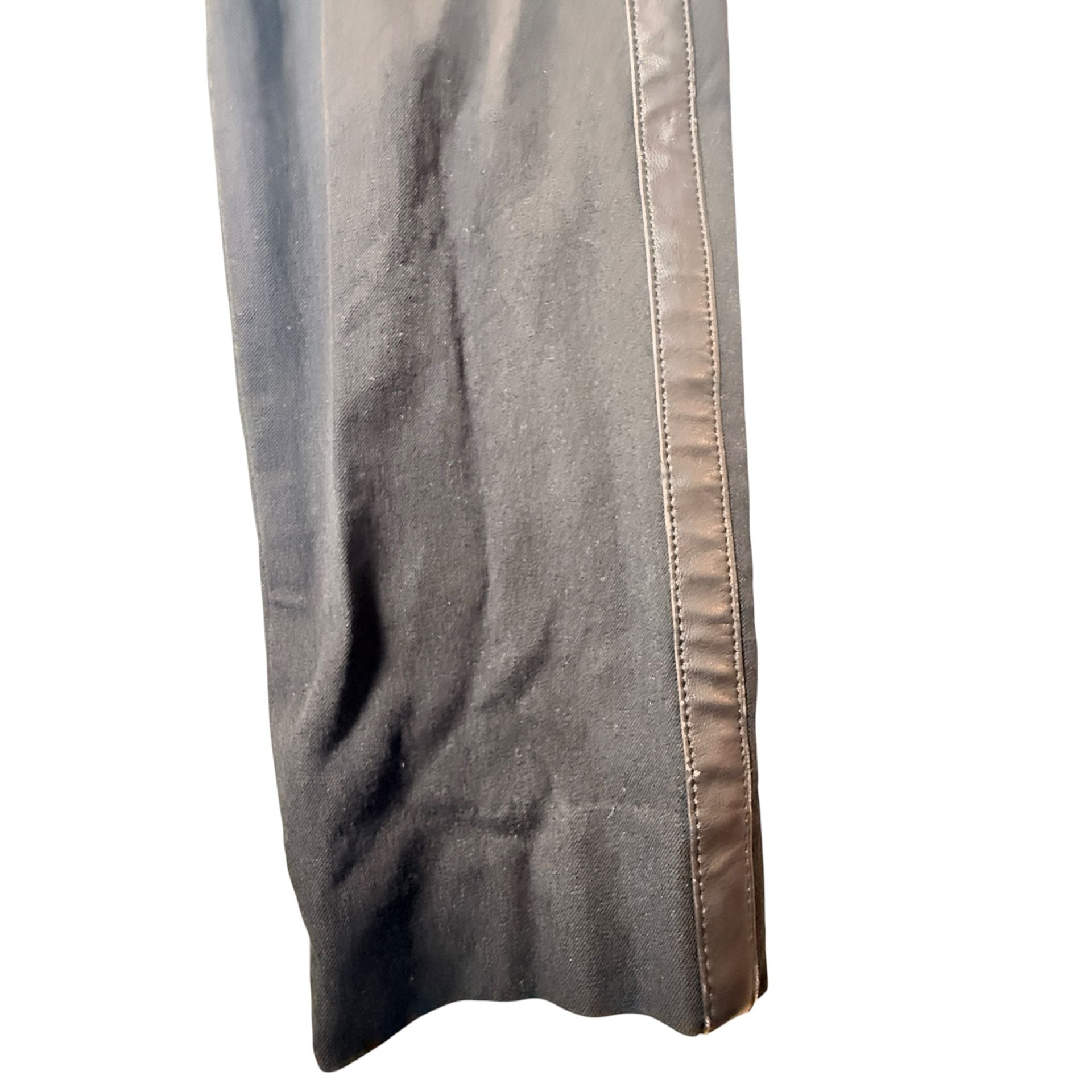Banana Republic Sloan Pants Size 8 Black Tuxedo Stripe 14