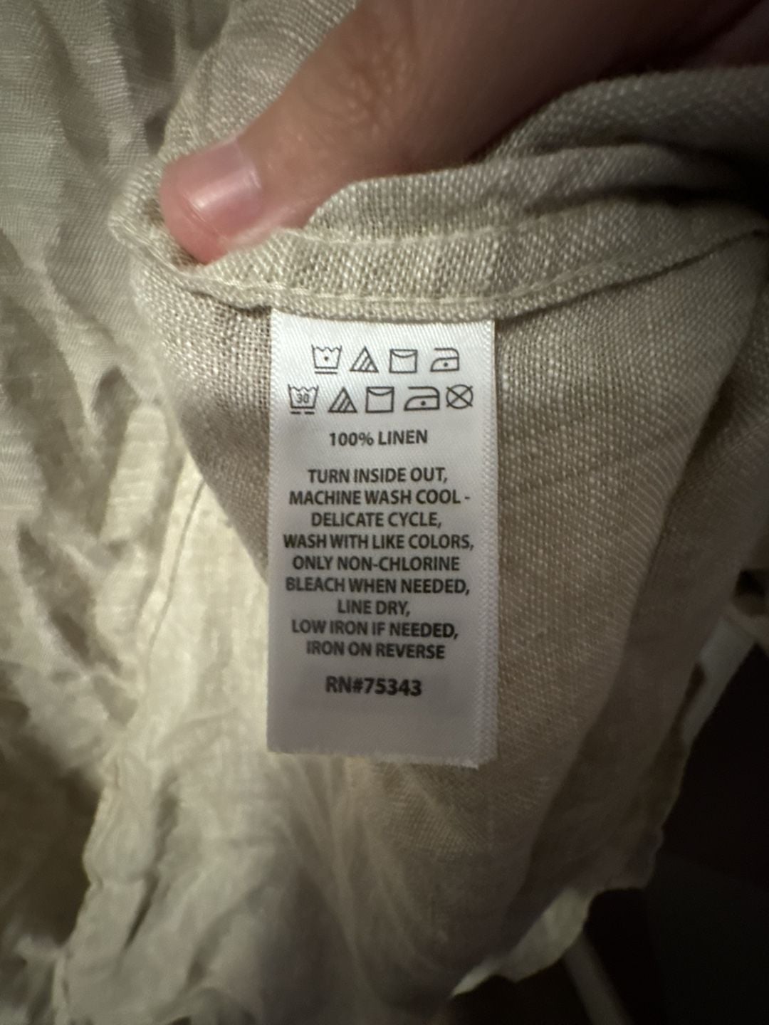 Thom Aaron Linen Button Down Shirt Size XXL Tan Short Sleeve 9