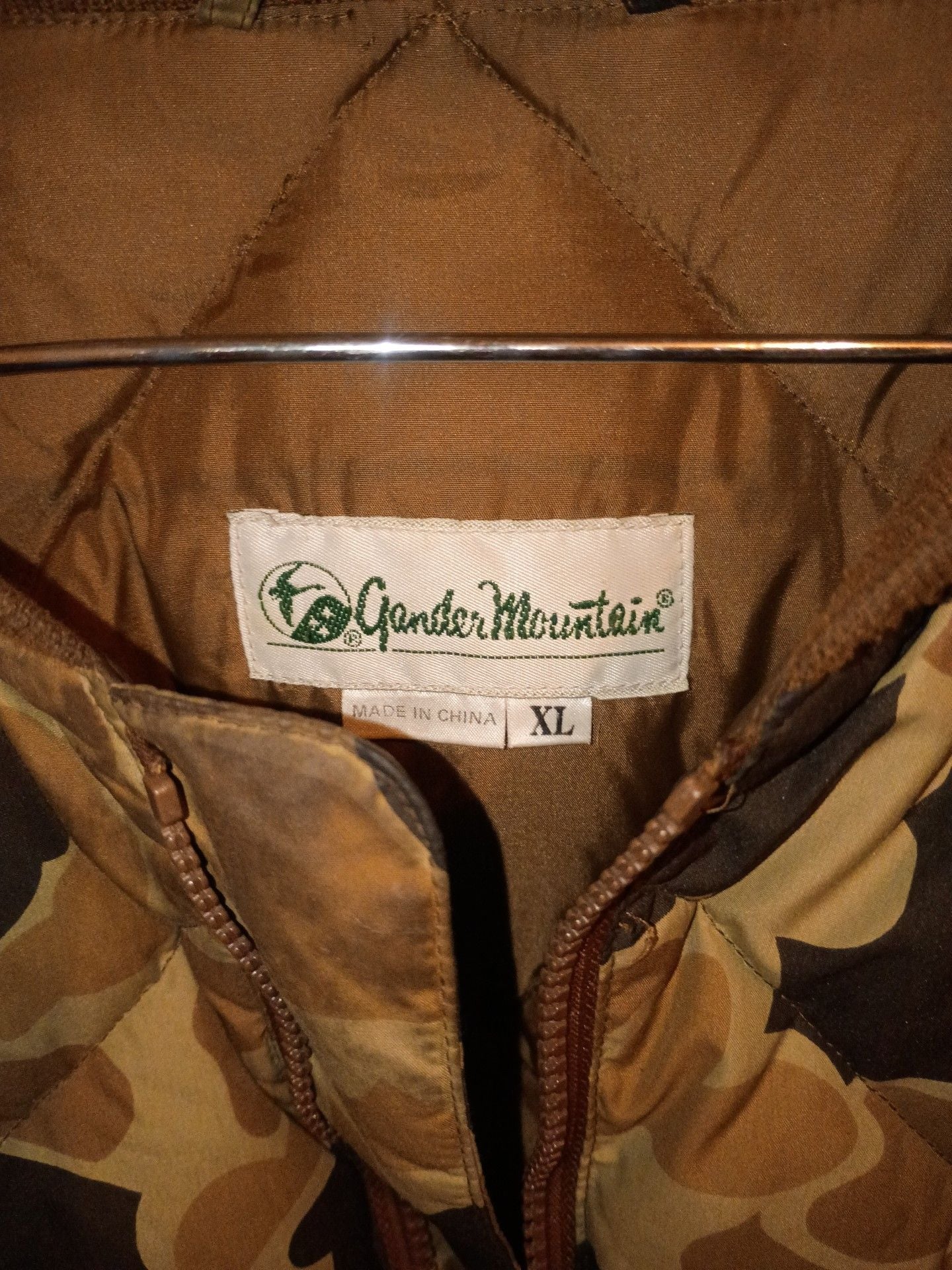 Gander Mountain Camo Hunting Jacket Size XL Brown Camouflage Puffer 3