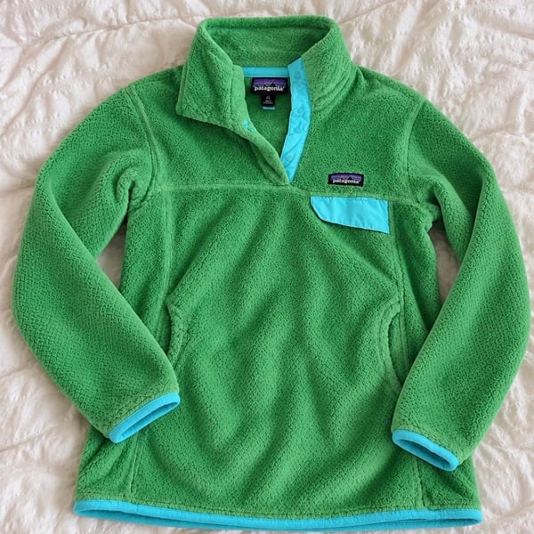 Patagonia Synchilla Snap-T Fleece Pullover Green Turquoise XS Women’s