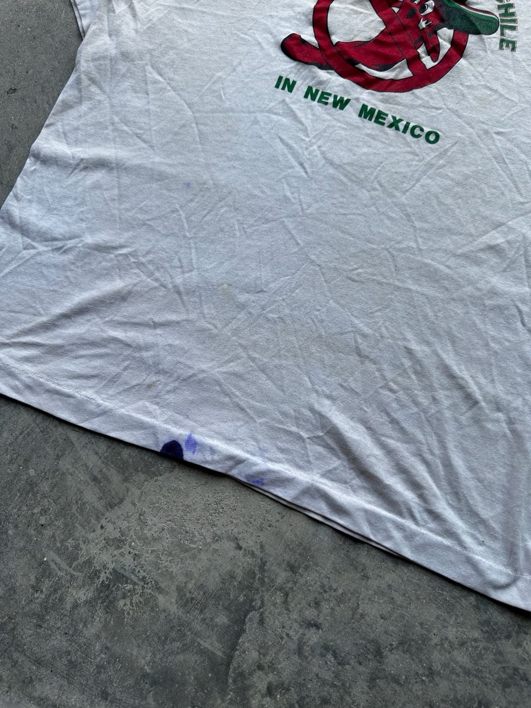 Vintage 90s I Ain't Afraid Of No Chile In New Mexico T-Shirt White Graphic Tee 7