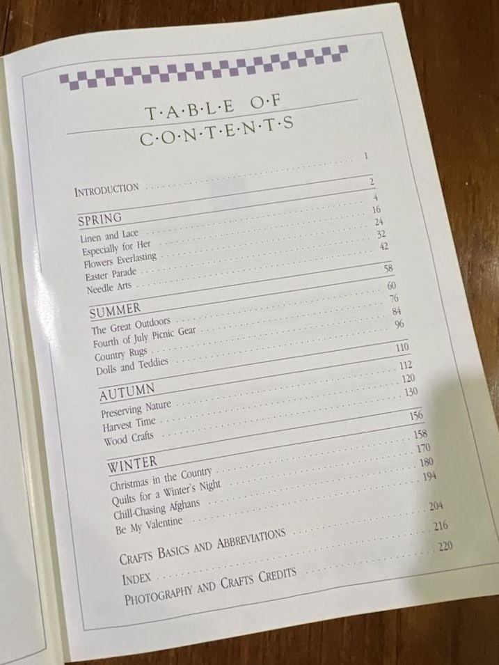 Family Circle Country Crafts Hardcover Book 1991 5