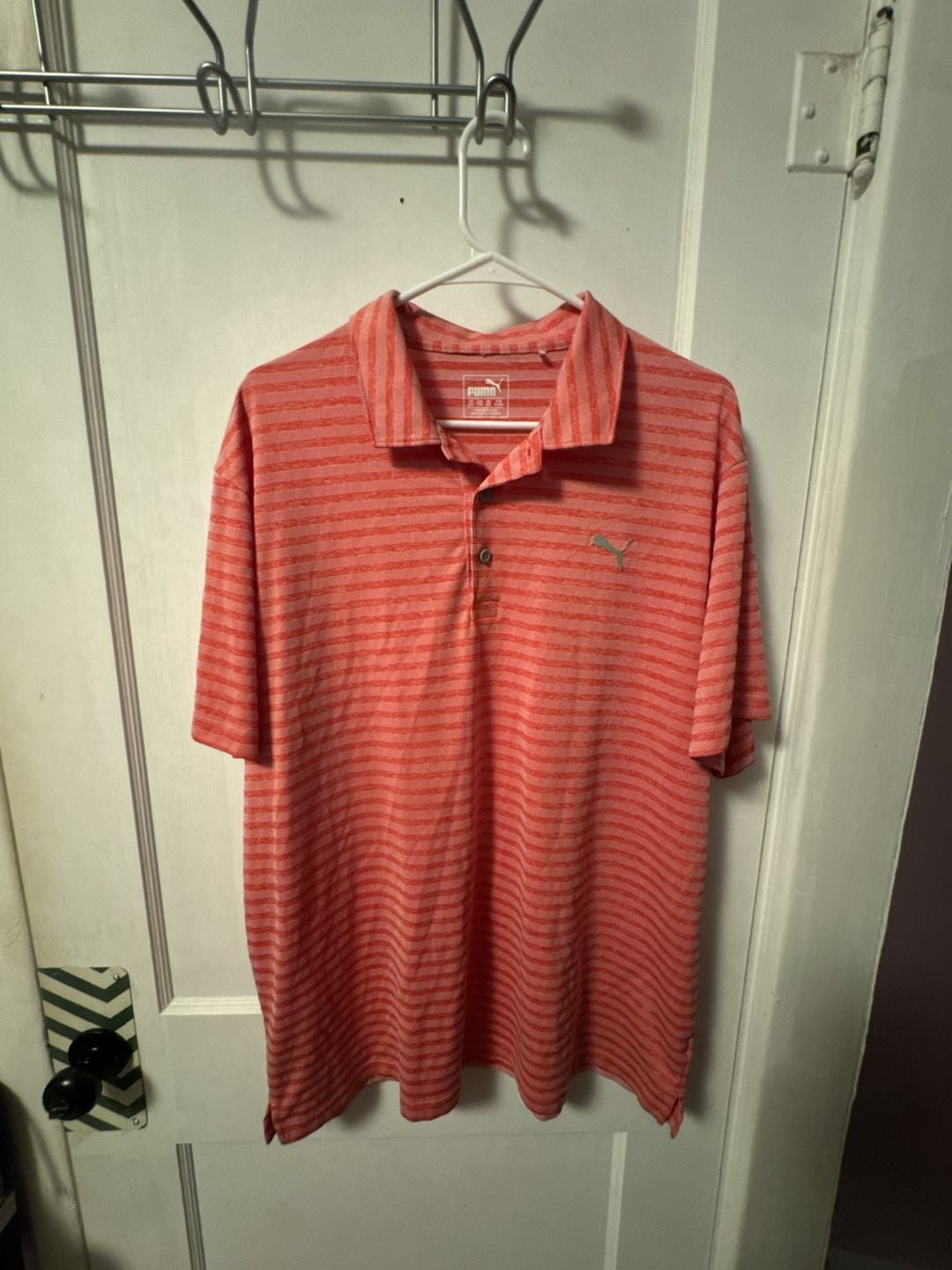 Puma Golf Men's Rotation Stripe Polo Size XXL Red Striped Performance Short 2