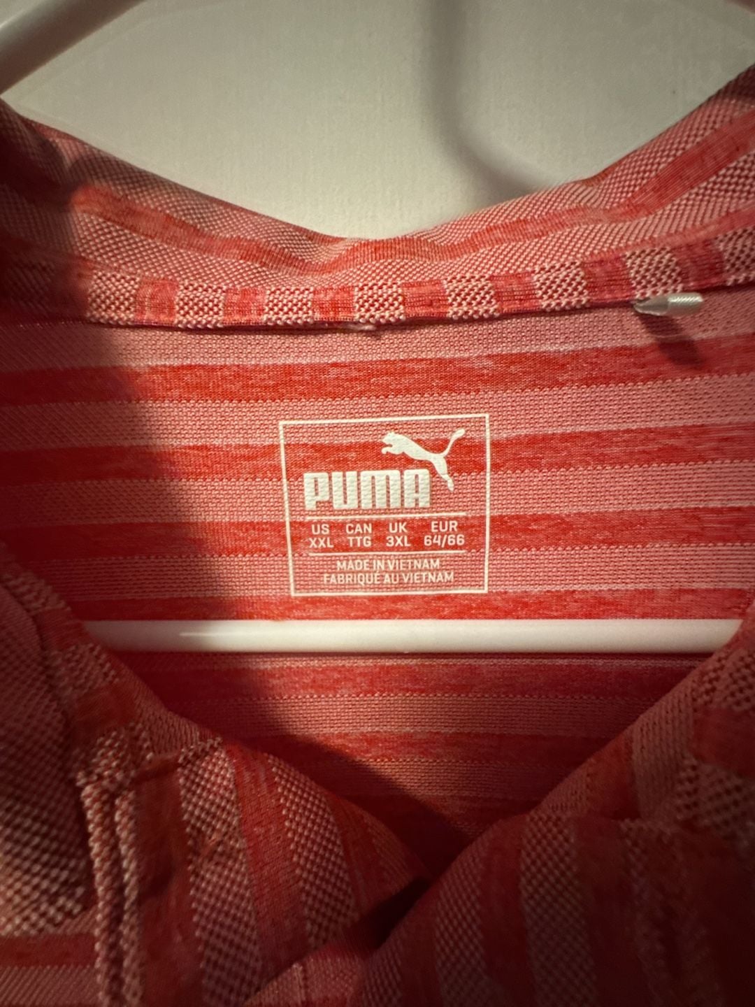 Puma Golf Men's Rotation Stripe Polo Size XXL Red Striped Performance Short 3