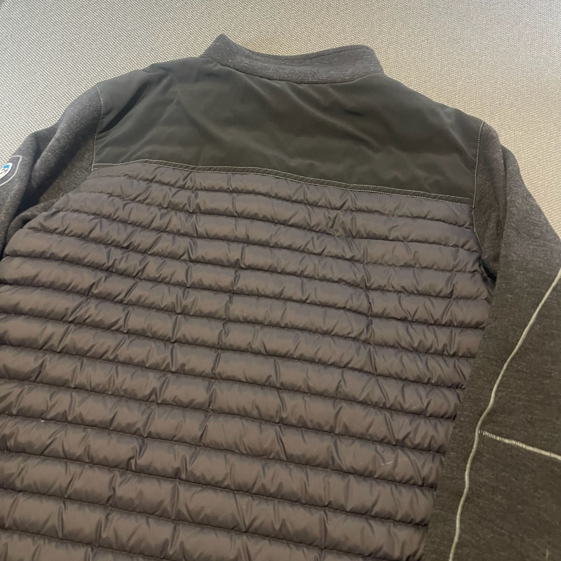 Kuhl Full Zip Jacket Size M Gray Hybrid Fleece Quilted Puffer 16
