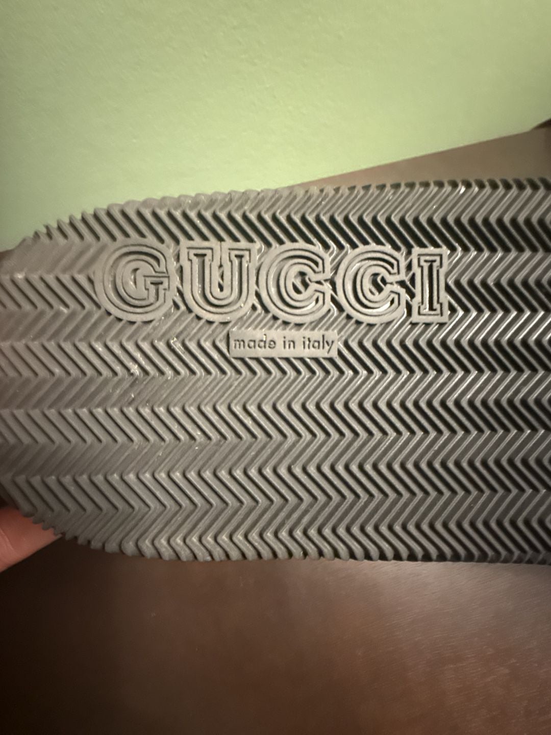 Gucci Web-detail Slides Black Red Green Rubber Sandals 7