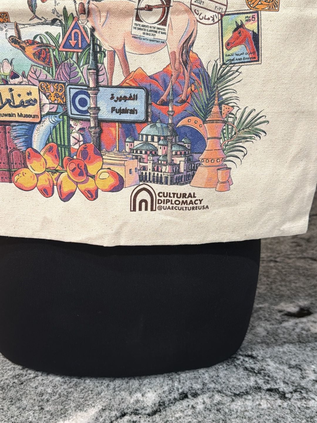 UAE Embassy USA Canvas Tote Bag UAE 1971 Art Print 8
