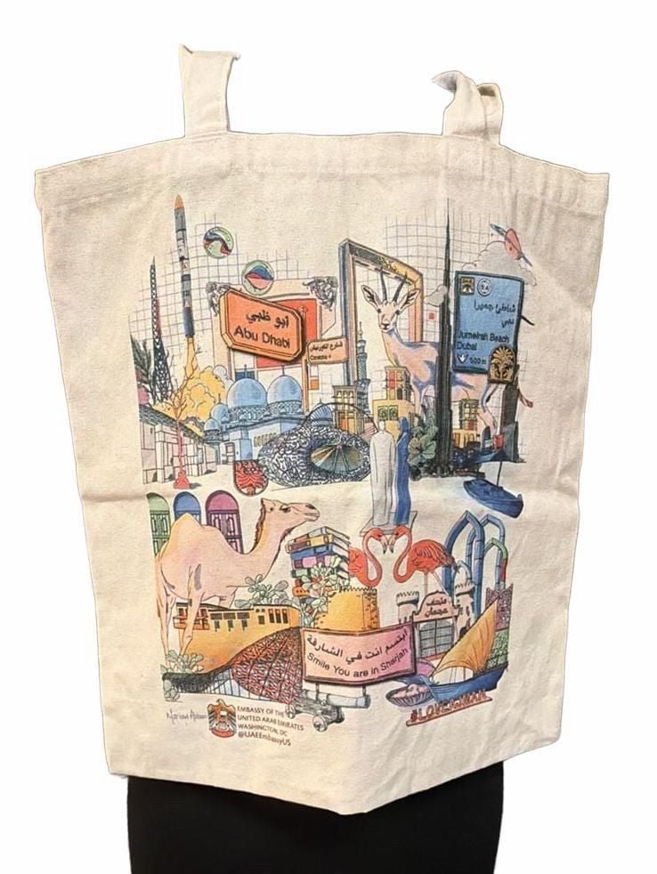 UAE Embassy USA Canvas Tote Bag UAE 1971 Art Print 2