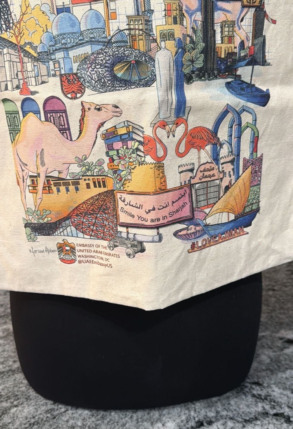 UAE Embassy USA Canvas Tote Bag UAE 1971 Art Print 5