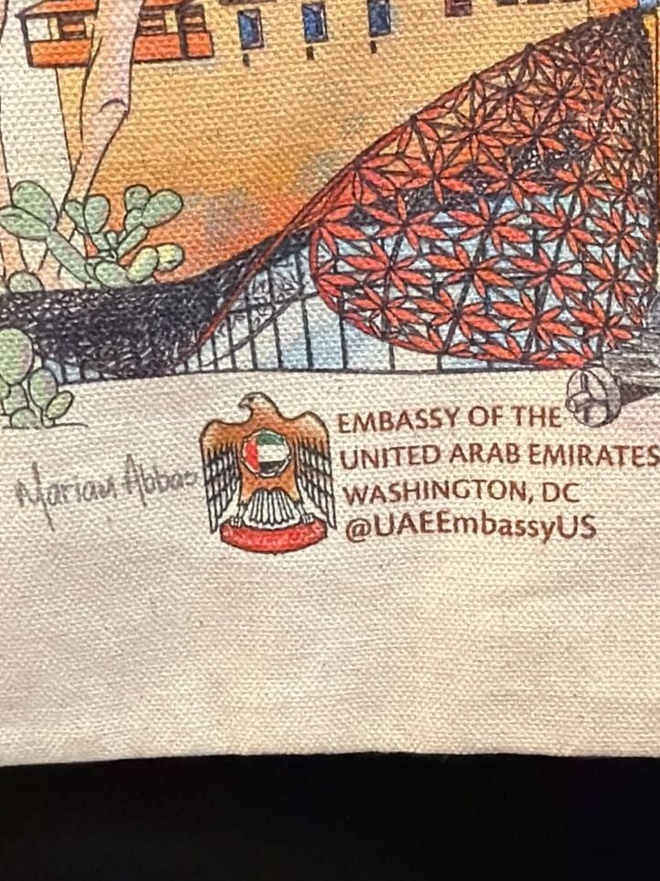 UAE Embassy USA Canvas Tote Bag UAE 1971 Art Print 6