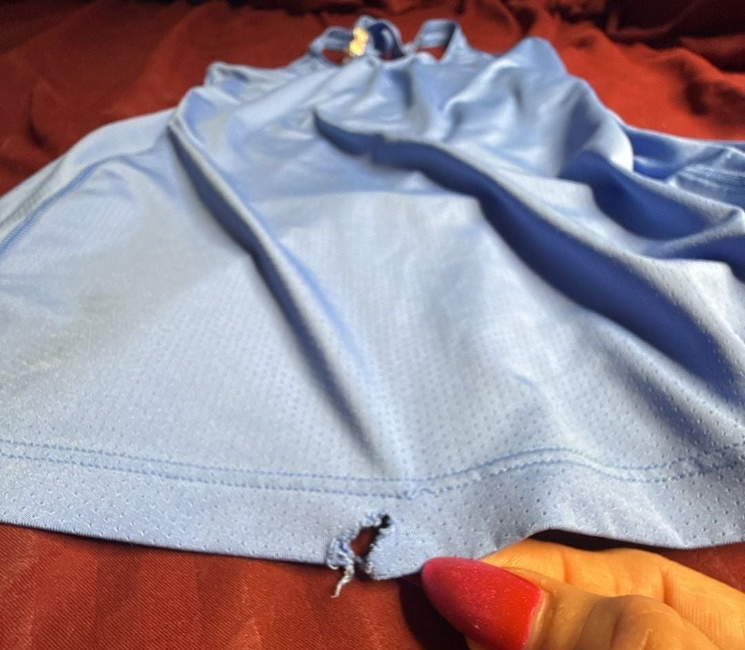Under Armour HeatGear Armour Racer Tank Size S Blue Athletic Workout Top with 5