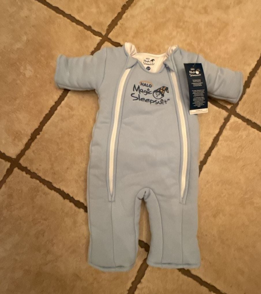 HALO Baby Merlin Magic Sleepsuit Size Small 3-6 Months Blue Cotton Three Quarter 3