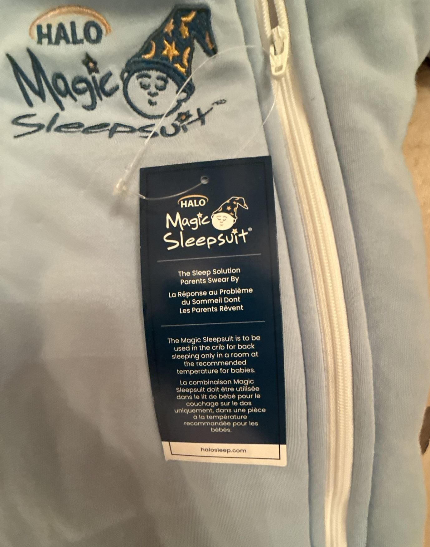 HALO Baby Merlin Magic Sleepsuit Size Small 3-6 Months Blue Cotton Three Quarter 5
