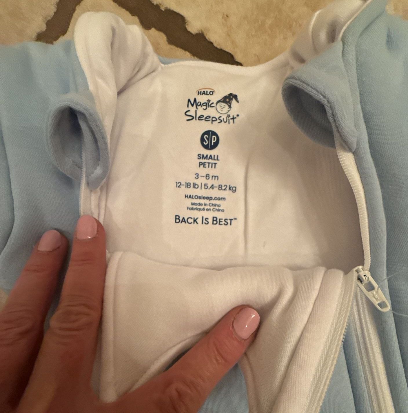 HALO Baby Merlin Magic Sleepsuit Size Small 3-6 Months Blue Cotton Three Quarter 4