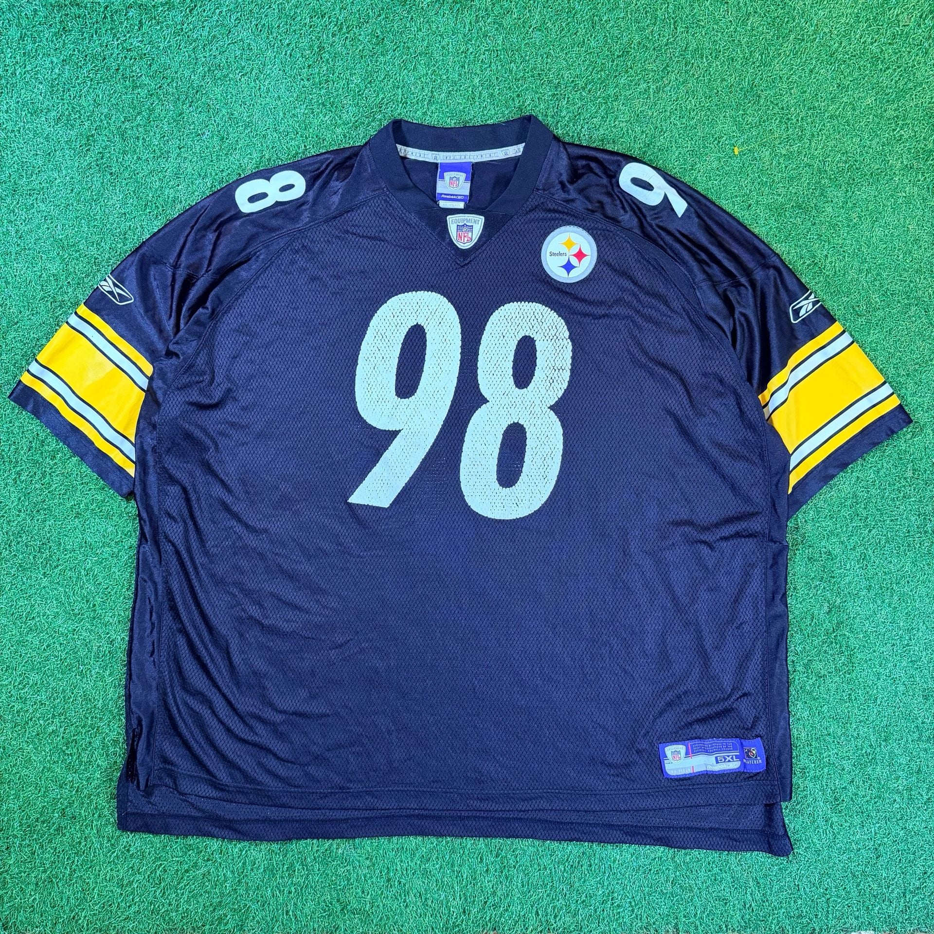 Reebok NFL Equipment Pittsburgh Steelers Casey Hampton Jersey Size 5XL Black 2