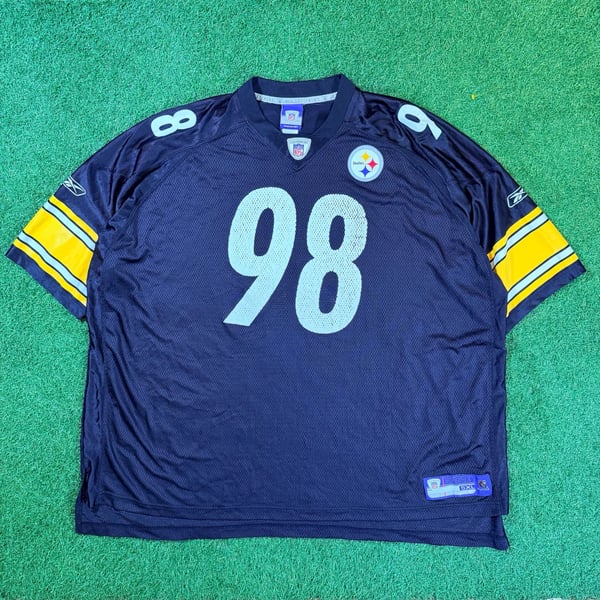 Reebok NFL Equipment Pittsburgh Steelers Casey Hampton Jersey Size 5XL Black