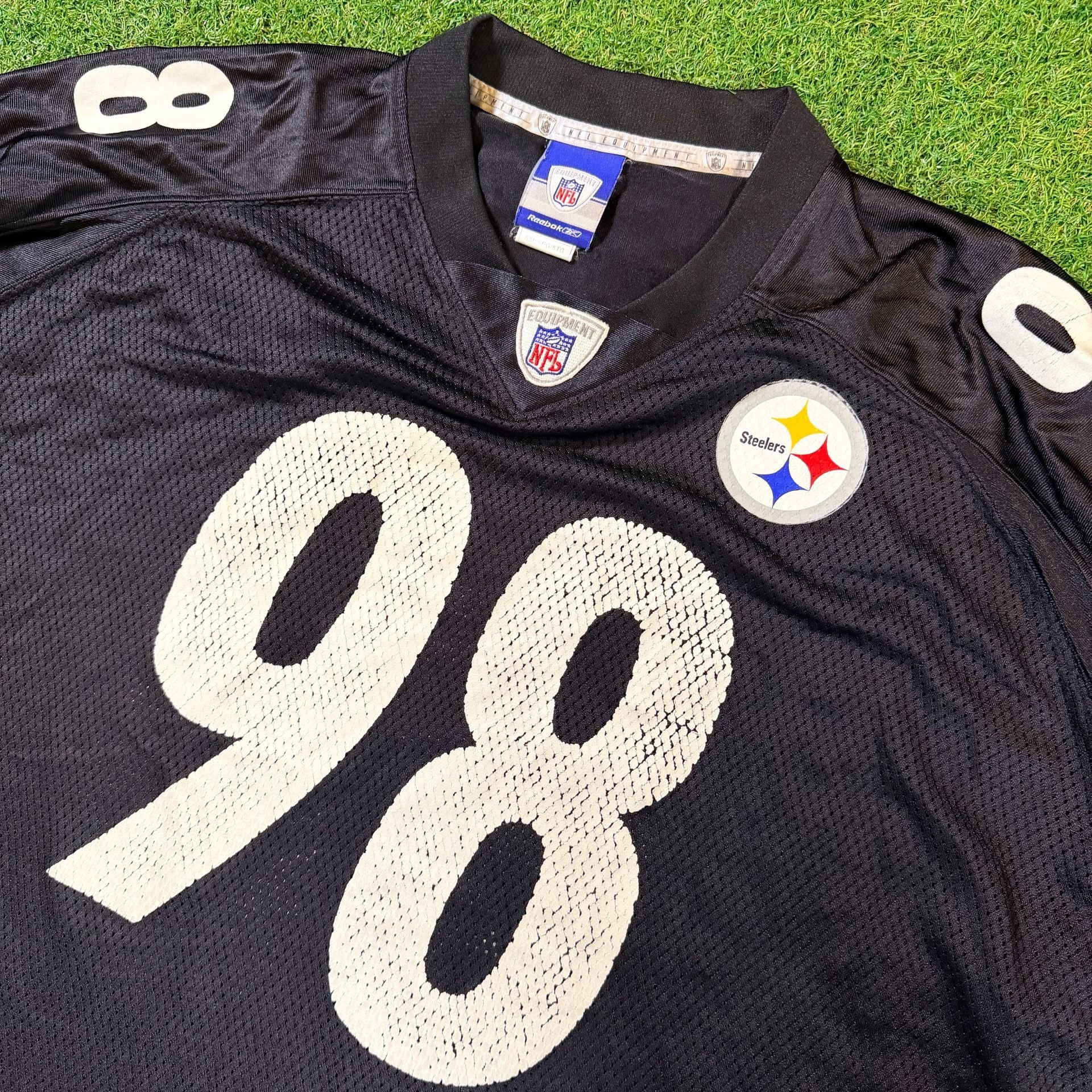 Reebok NFL Equipment Pittsburgh Steelers Casey Hampton Jersey Size 5XL Black 3