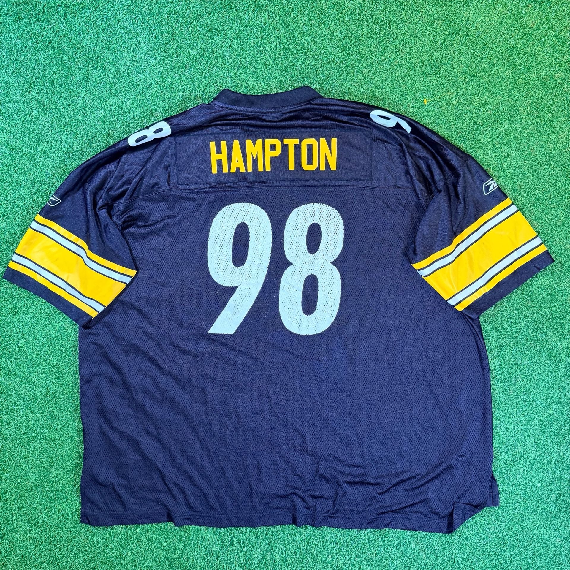 Reebok NFL Equipment Pittsburgh Steelers Casey Hampton Jersey Size 5XL Black 6