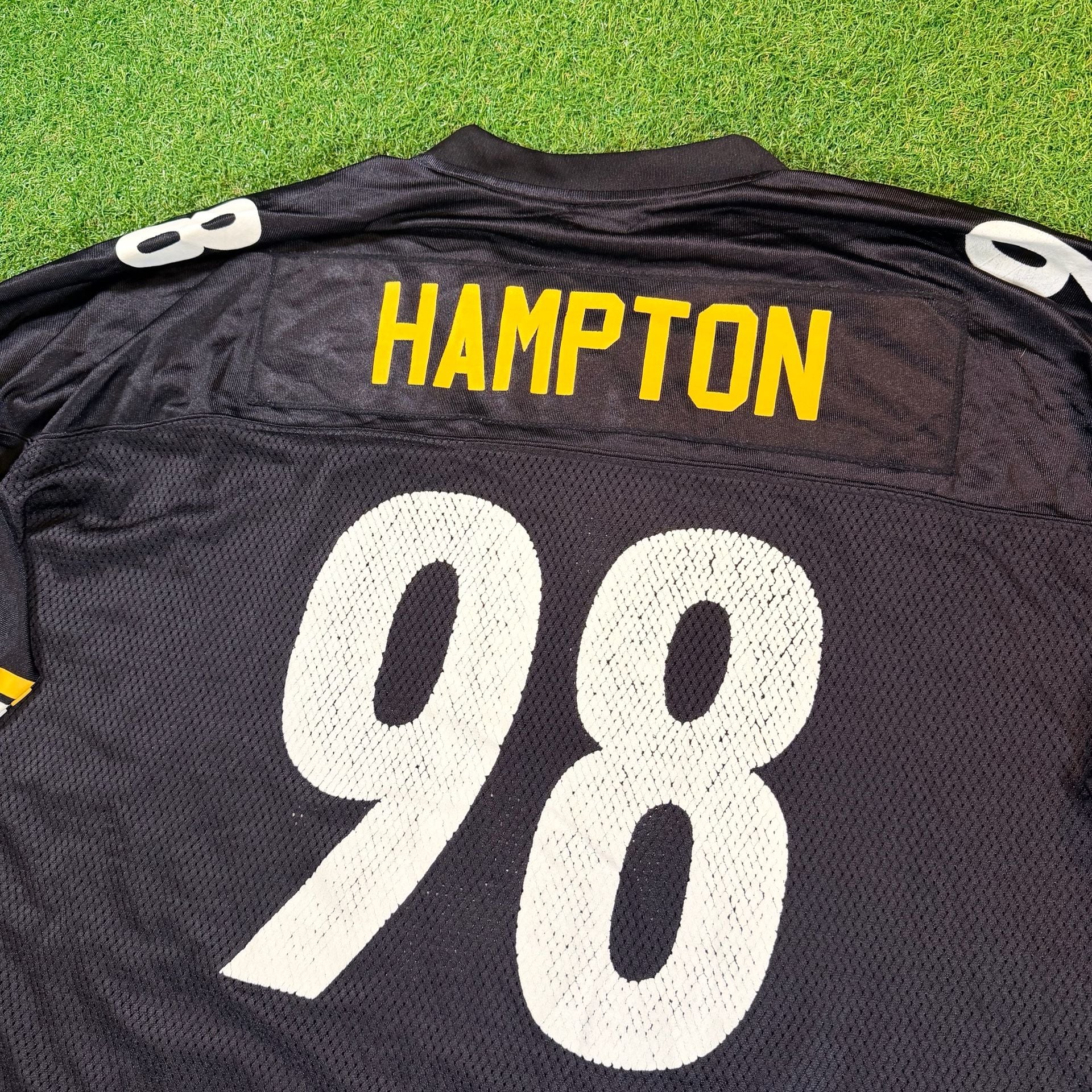 Reebok NFL Equipment Pittsburgh Steelers Casey Hampton Jersey Size 5XL Black 7