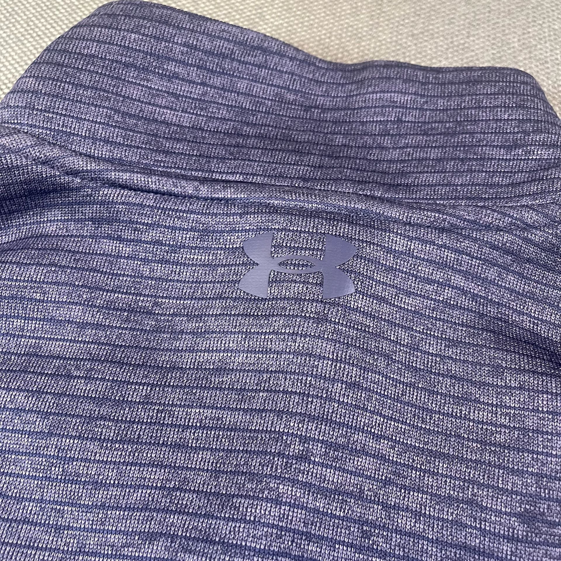 Under Armour Golf Storm Quarter Zip Pullover Med Blue Textured 9