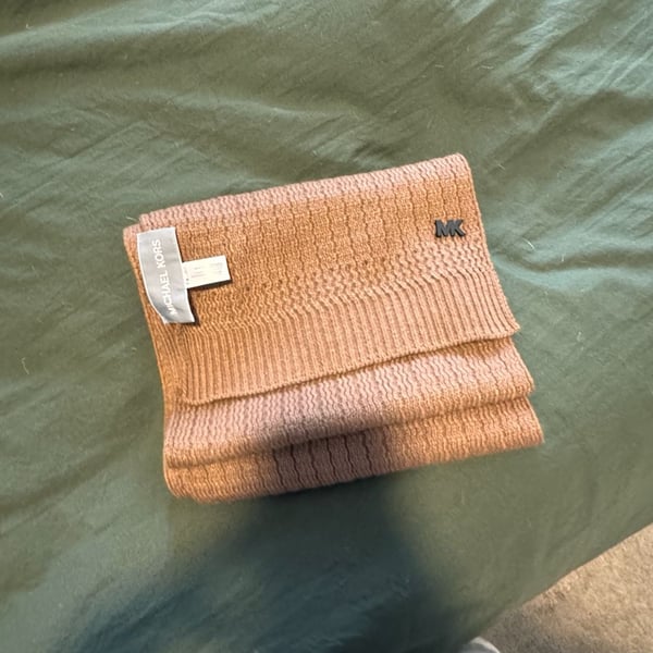 Michael Kors Knit Scarf Brown Black One Size