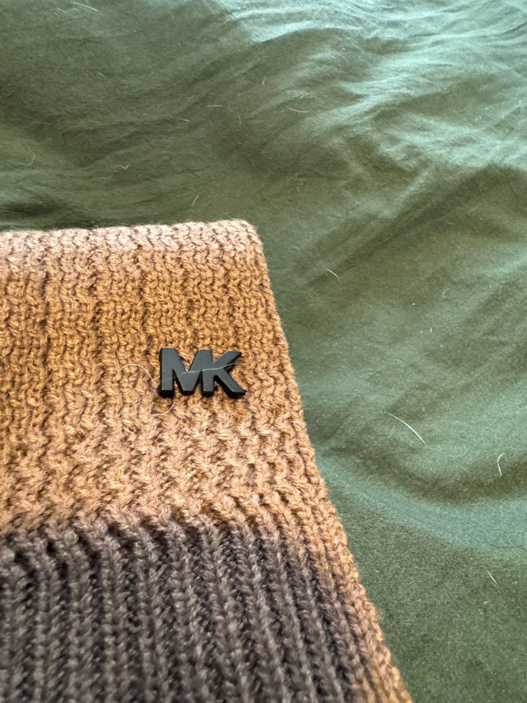 Michael Kors Knit Scarf Brown Black One Size 2