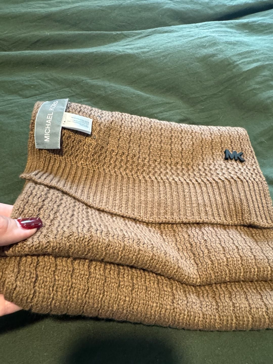 Michael Kors Knit Scarf Brown Black One Size 3