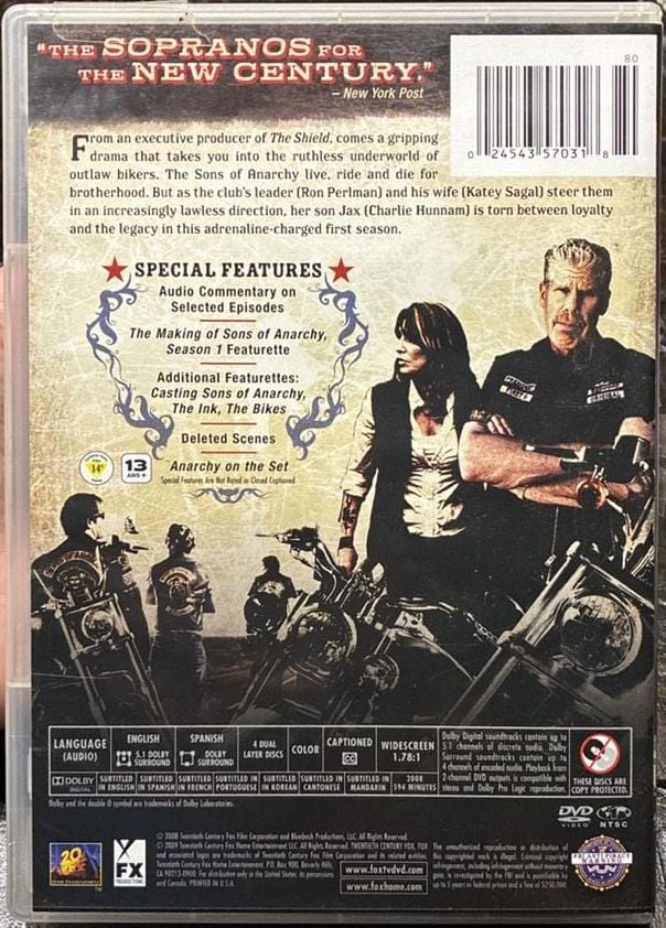 20th Century Fox Sons Of Anarchy Seasons 1, 4, 5 & The Final Season DVDs Lot 3