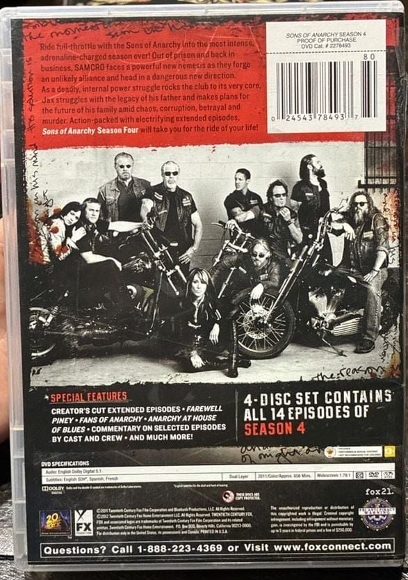 20th Century Fox Sons Of Anarchy Seasons 1, 4, 5 & The Final Season DVDs Lot 5