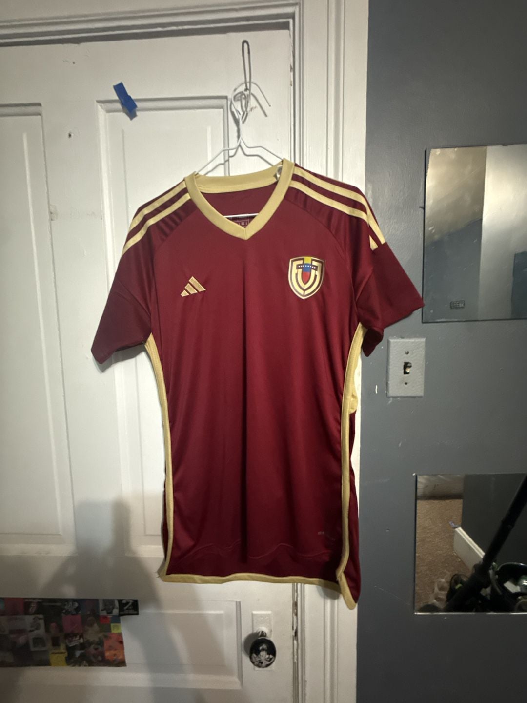 Adidas Venezuela Home Soccer Jersey Size M Burgundy Gold 2