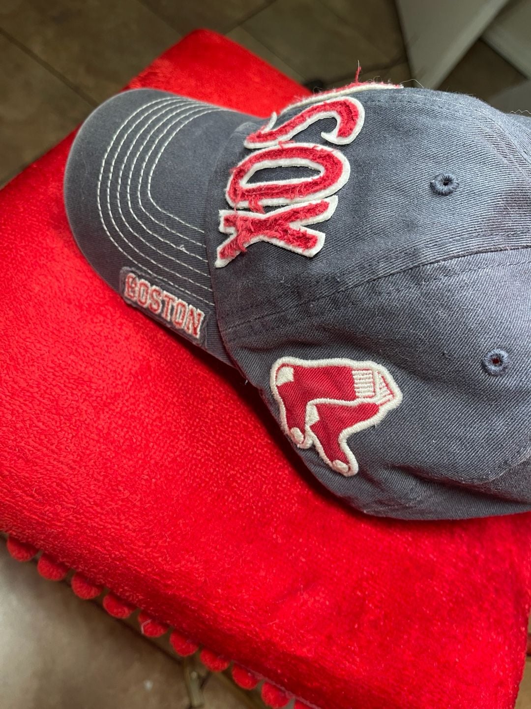 Boston Red Sox MLB Hat Distressed Grey Cap 3