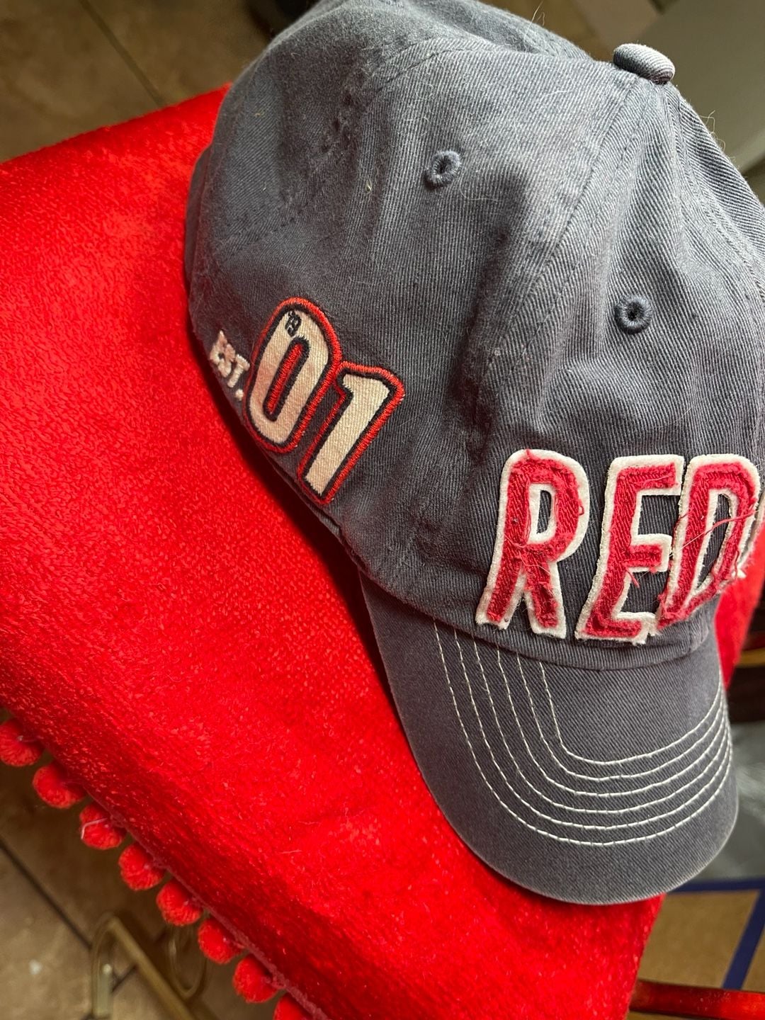 Boston Red Sox MLB Hat Distressed Grey Cap 4