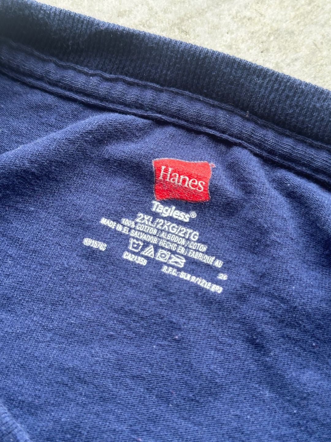 Hanes Illinois Fighting Illini Long Sleeve T-Shirt 2XL Navy Blue 4